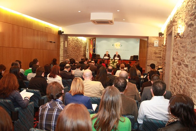 Inauguración de las Jornadas con empresarios en la Confederación de Empresarios de Galicia (CEG)